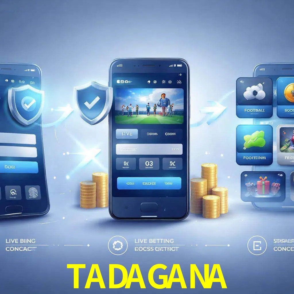 Pasos de acceso a la app TADAGANA en pantalla de teléfono móvil